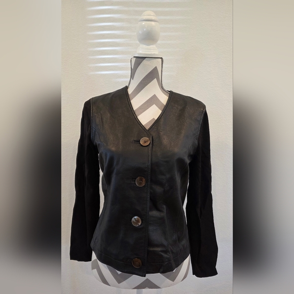 Anne Klein Jackets & Blazers - Anne Klein Women's Genuine Leather Jacket Sweater - Item 057